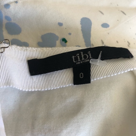 Tibi Cotton Blend Paint Splatter Pencil Skirt EUC - Picture 6 of 9